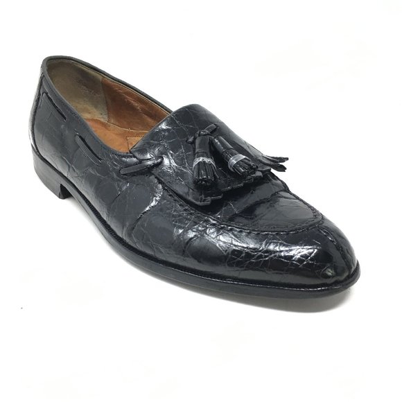VTG Gucci Loafers Shoes Size 41 EU/7.5 Crocodile main image 8